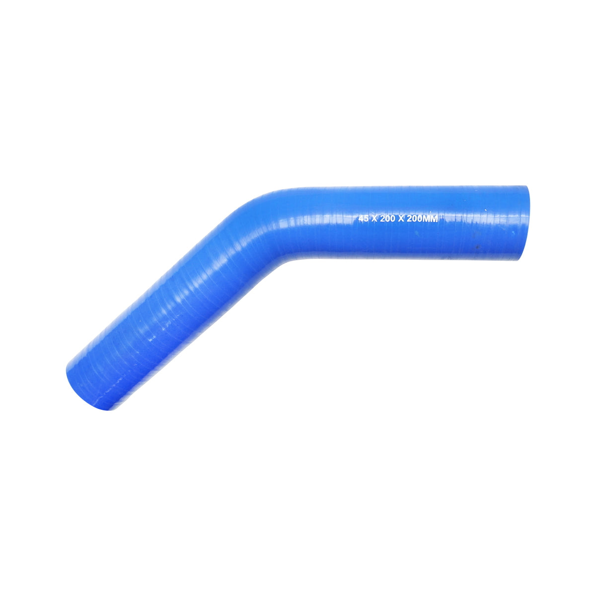 Twisted silicone hose 45 degrees with textile insert 45x200x200mm
